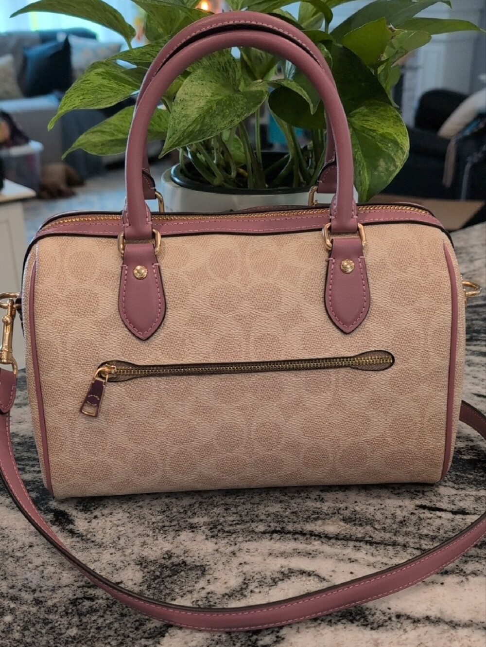 Coach Rowan Signature Canvas Satchel with Heart Charm - Picture 5 of 10